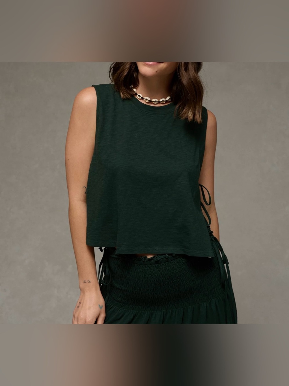 American Eagle Medium Sunchaser Side-Tie Muscle Tank